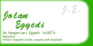 jolan egyedi business card